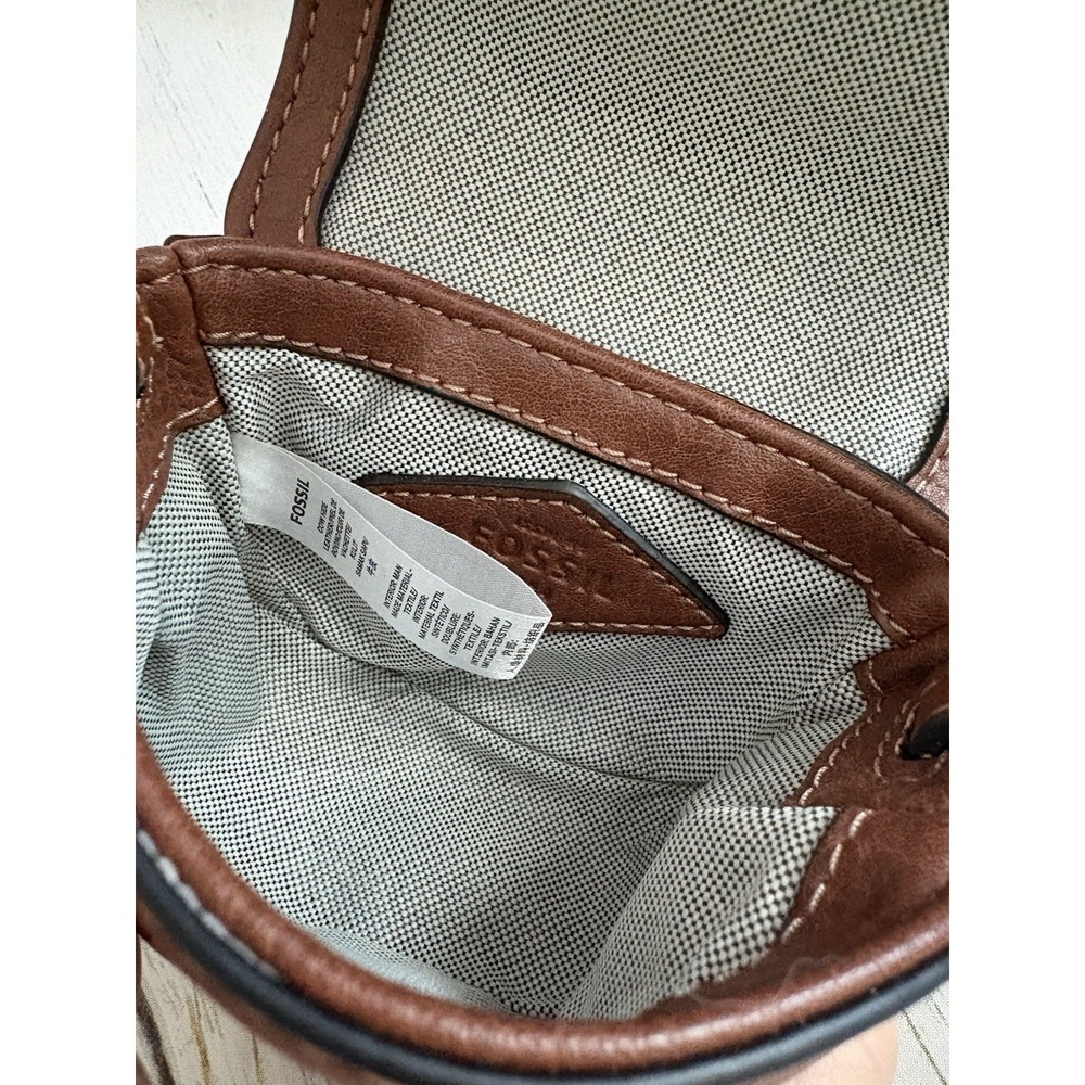Fossil Women's Harwell Leather Flap Crossbody Purse Handbag Size Small - Picture 5 of 5